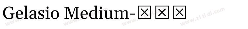 Gelasio Medium字体转换